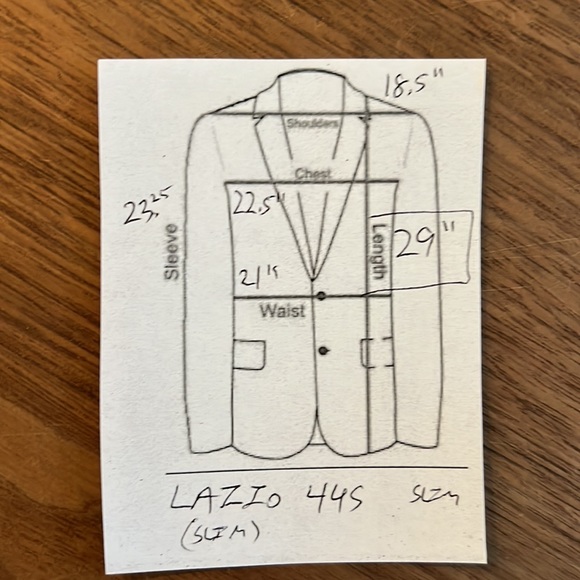 $499 SuitSupply Lazio slim fit charcoal gray Suit jacket VBC fabric 100% wool - Picture 11 of 11